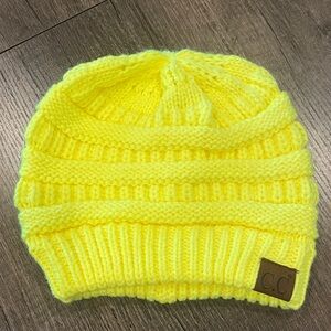 C.C. Bright Yellow Knit Beanie